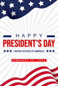 President's day Póster template
