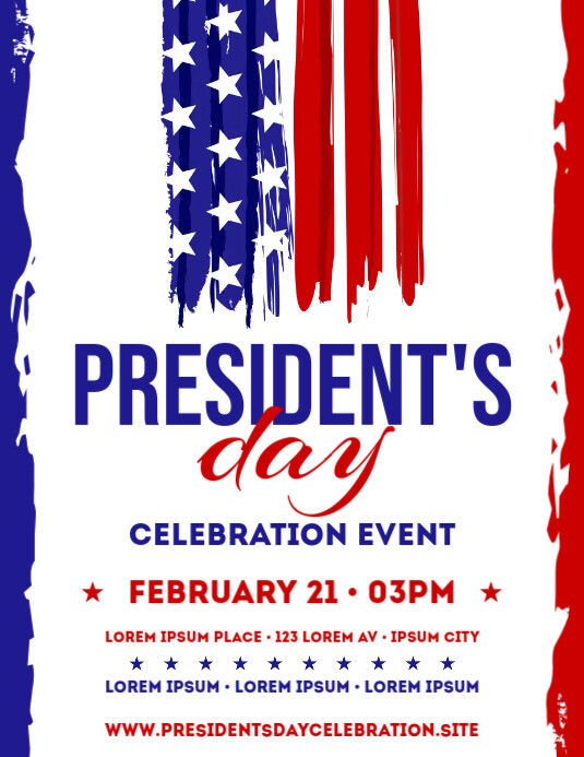 PRESIDENT'S DAY FLYER template