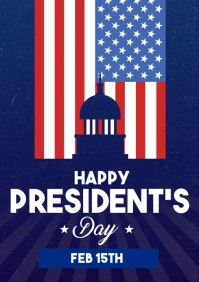 president's day flyers A3 template