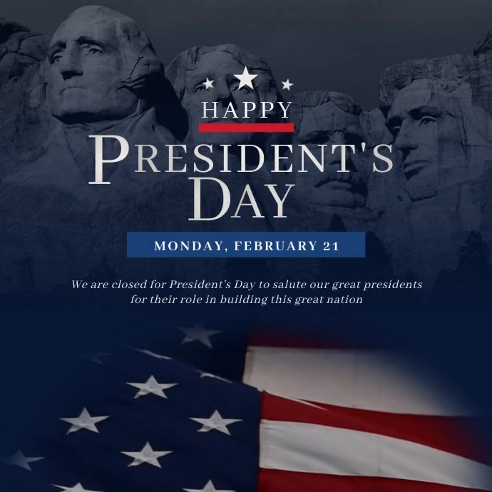President's Day Instagram Video Post Template | PosterMyWall