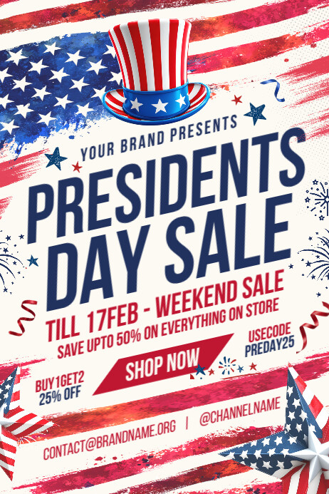 President's Day Sale Banner Template
