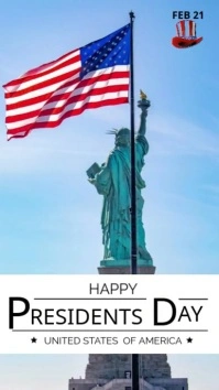 President Day 2024 Digital Display (9:16) template