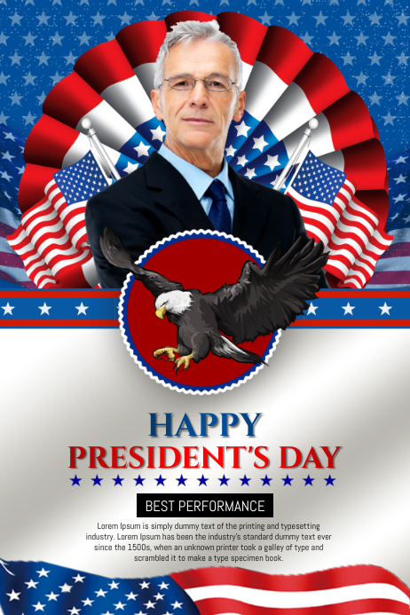 president day Affiche template