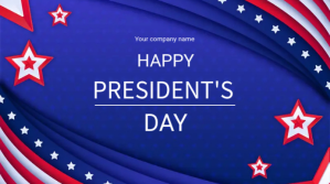 Синий President's Day Celebration Presentazione Template