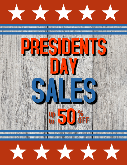 Copy of President Day sales flyer PosterMyWall