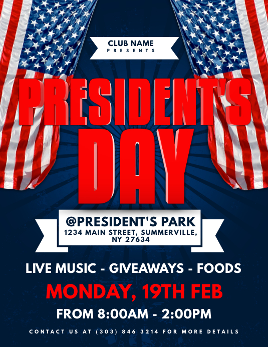 President's Day Flyer Template PosterMyWall