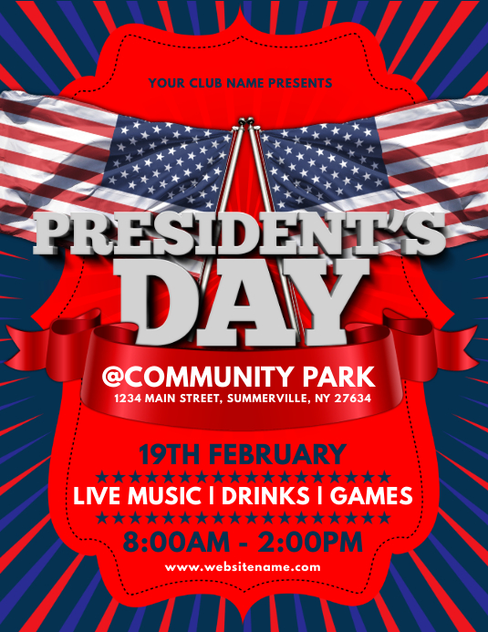 President's Day Flyer Template PosterMyWall