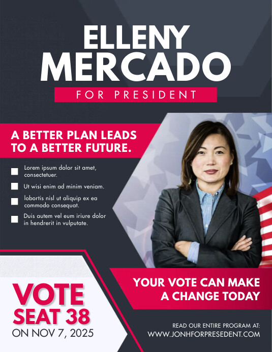 Presidential Campaign Poster Template Presidential Campaign Poster Template