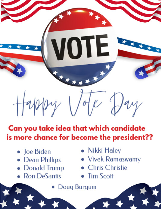 presidential election flyer Template PosterMyWall