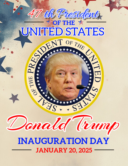 Presidential Inauguration Of Donald Trump Flyer (Letter pang-US) template