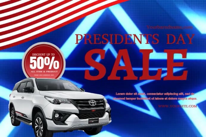 Presidents Car Promo Template | PosterMyWall