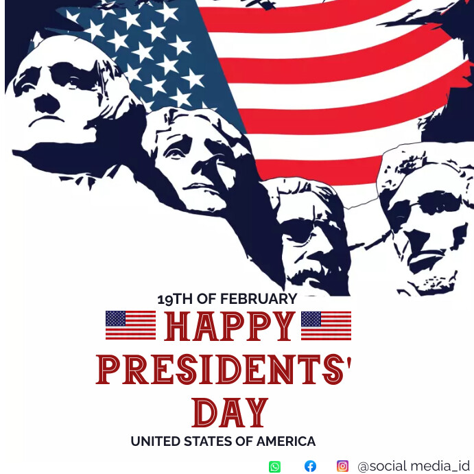 President Tumblr Posts Modèle Presidents Day Congratulation Instagram Post | PosterMyWall