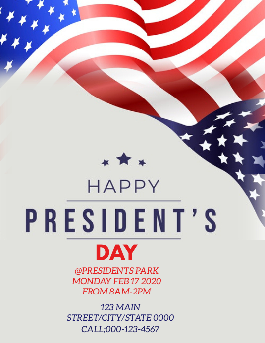 Presidents Day Flyer template