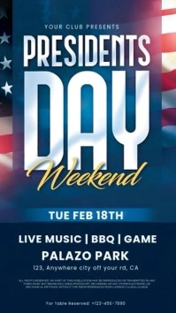 Presidents Day Flyer Event Instagram Story template