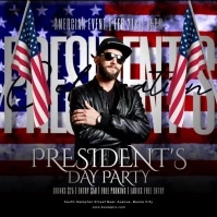 Presidents Day Party Wpis na Instagrama template