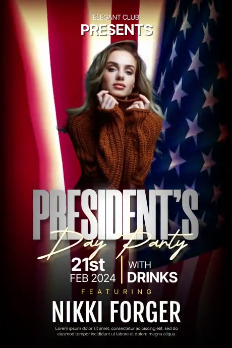 Presidents Day Party Iphosta template