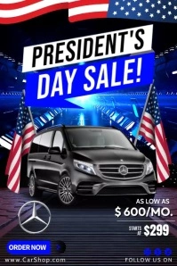 Presidents Day Sale Ads Póster template