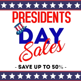 Presidents Day sales Instagram Post template