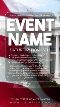 presidents day TikTok Video flyer Instagram Story template