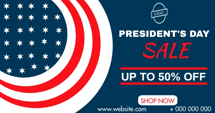 Presisdents day sale Facebook Gedeelde Prent template