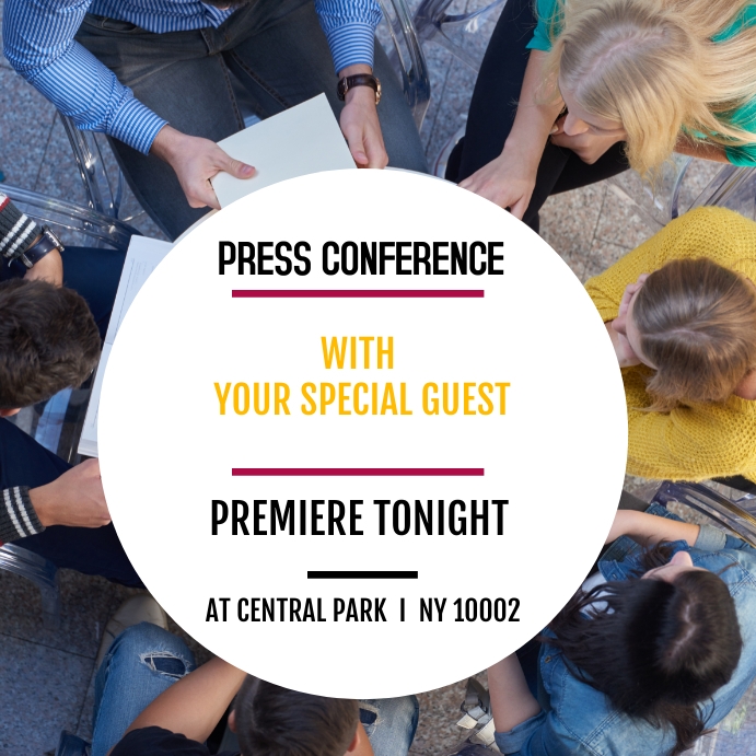 PRESS CONFERENCE Template | PosterMyWall