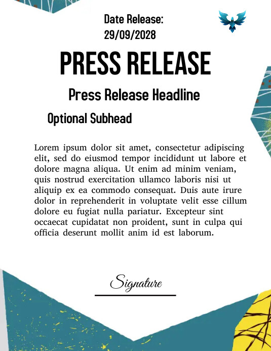 Large Lettering Conference Plantilla de Press conference news letters | PosterMyWall