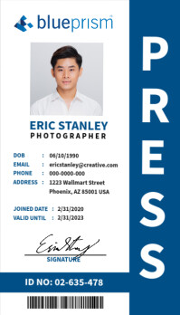 Press ID Business Card template