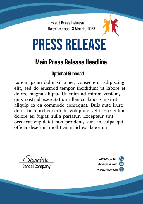 Press Release Conference letters Template | PosterMyWall