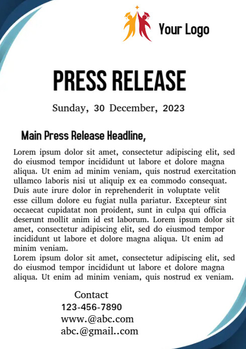 Press Release Conference letters Template | PosterMyWall