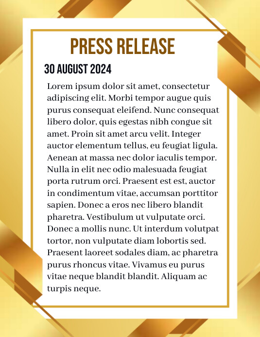 Press Release Flyer (US Letter) template