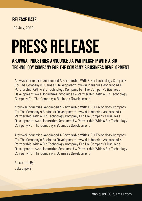 Copy of press release | PosterMyWall
