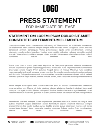 Press Release Ulotka (US Letter) template