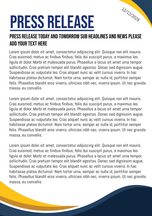 Copy of press release | PosterMyWall