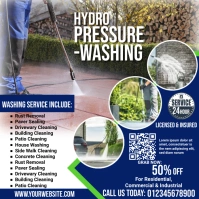 pressure home or commercial washing flyer Instagram-Beitrag template