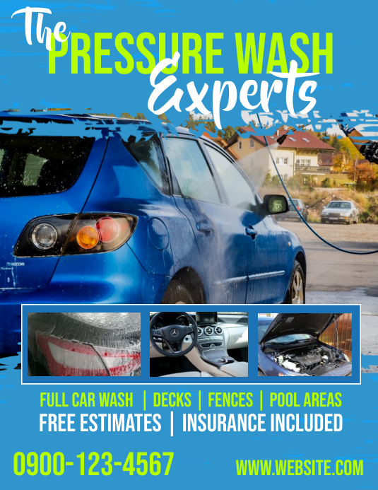 Pressure Washer Flyer Template Advertising PosterMyWall