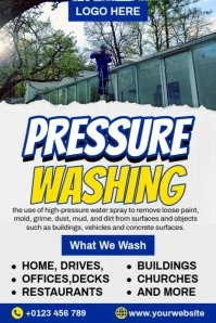 Pressure Washing Ads Poster template