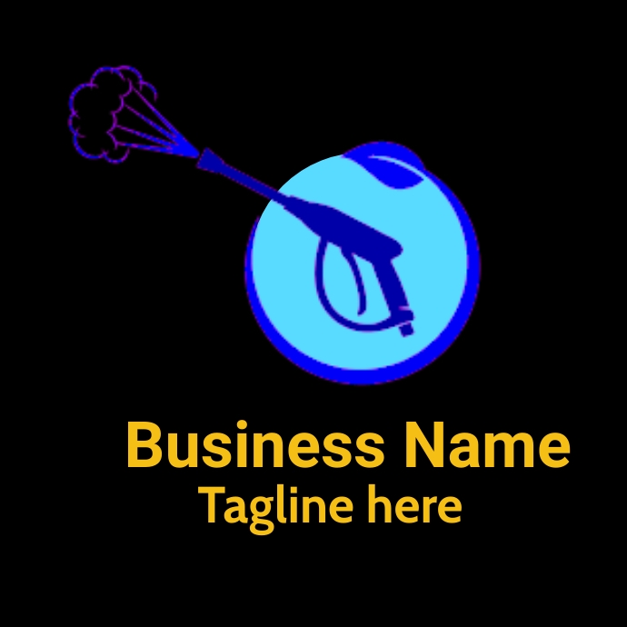 pressure washing and power washing logo template