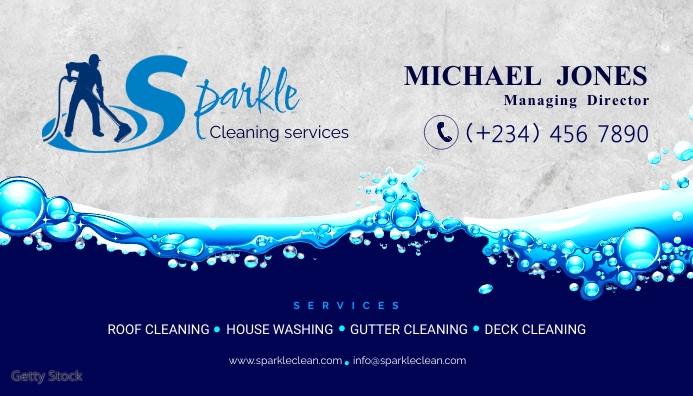 Pressure washing business card template