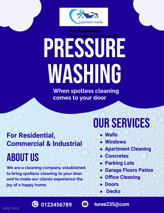 pressure washing cleaning flyers Template PosterMyWall