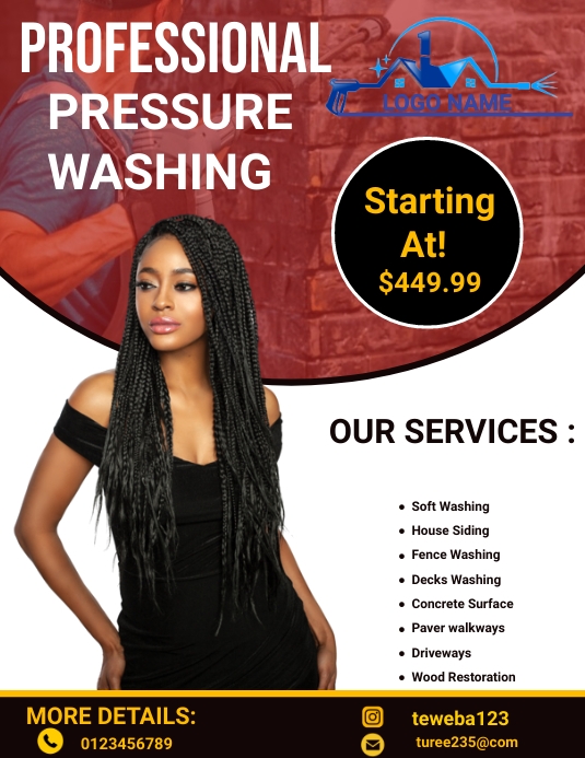 pressure washing cleaning flyers Template PosterMyWall