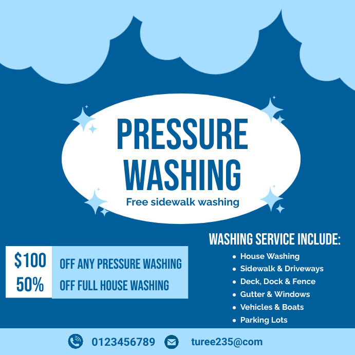 pressure washing cleaning flyers Template PosterMyWall