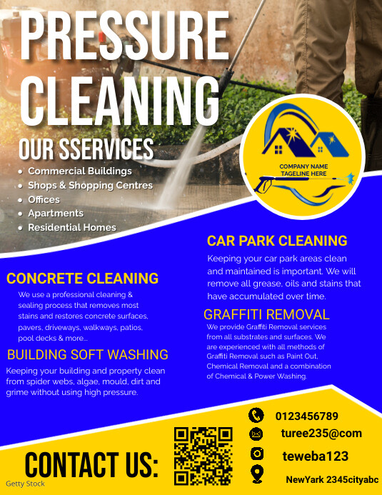 pressure washing cleaning flyers Template PosterMyWall