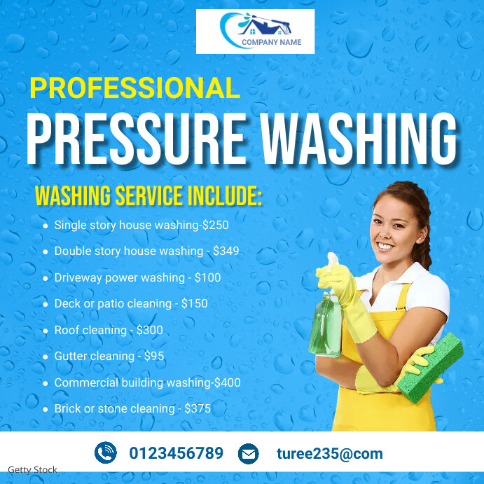 pressure washing cleaning flyers Templat PosterMyWall