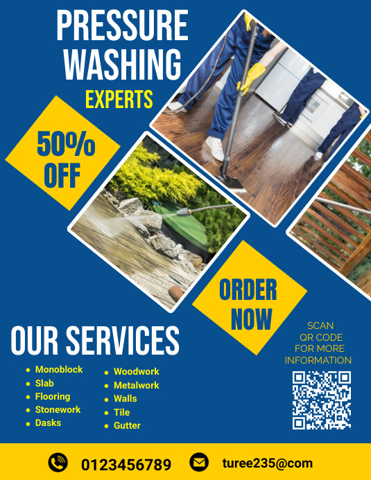 pressure washing cleaning flyers Template PosterMyWall
