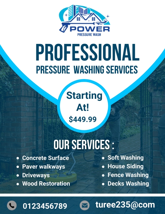 pressure washing cleaning flyers Template PosterMyWall