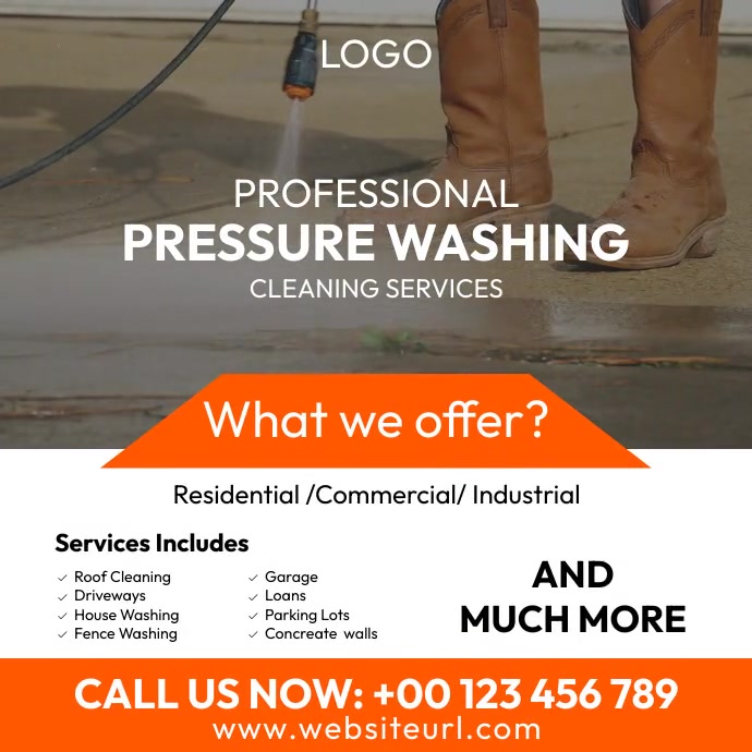 Pressure Washing Template PosterMyWall