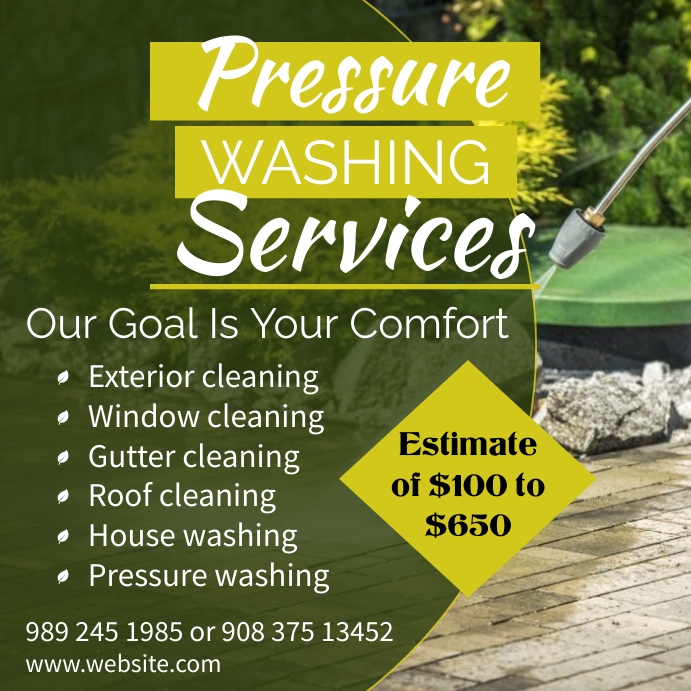 Pressure Washing Template PosterMyWall