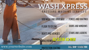 Pressure Washing Coverfoto til YouTube-kanal template