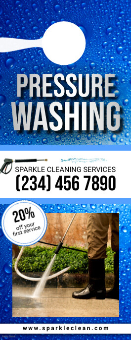 Pressure washing door hanger template design PosterMyWall Pressure washing door hanger template design PosterMyWall