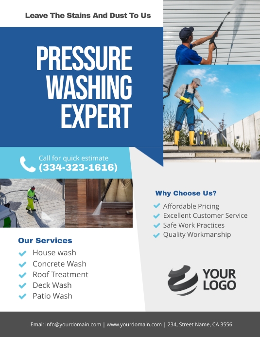 Pressure washing expert Flyer ads Template PosterMyWall